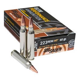 Sig Sauer E223H120 Elite Copper Hunting  223Rem 60gr Copper Solid 20 Per Box10 Case