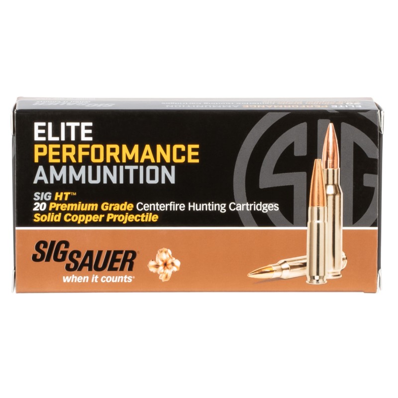 Sig Sauer E308H120 Elite Copper Hunting  308Win 150gr Copper Solid 20 Per Box10 Case