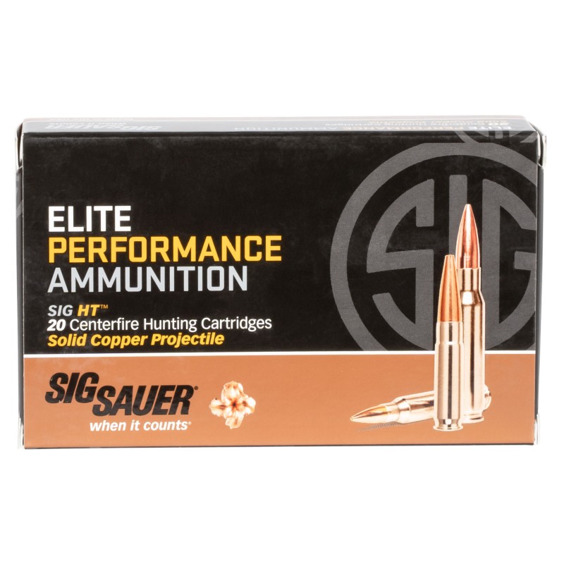 Sig Sauer E3WMH120 Elite Copper Hunting  300WinMag 165gr Copper Solid 20 Per Box10 Case