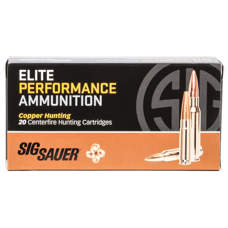 Sig Sauer E243H120 Elite Copper Hunting  243Win 80gr Copper Solid 20 Per Box10 Case