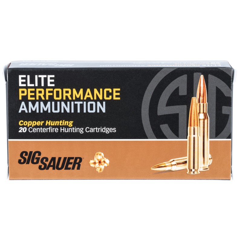 Sig Sauer E6MMCH120 Elite Copper Hunting  6mmCreedmoor 80gr Copper Solid 20 Per Box10 Case