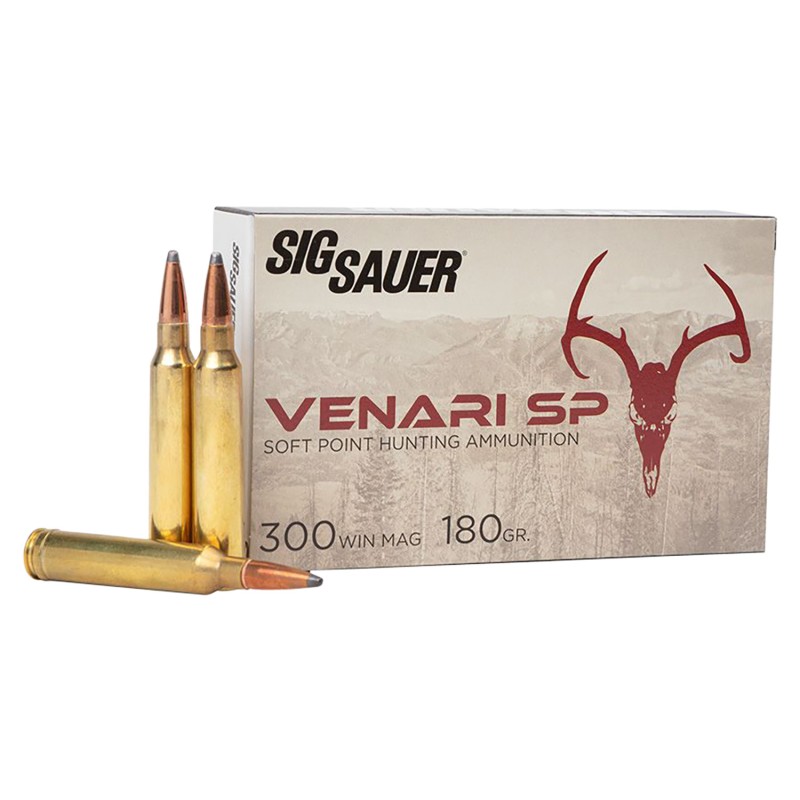 Sig Sauer V300WMSP18020 Venari  300WinMag 180gr Soft Point 20 Per Box10 Case