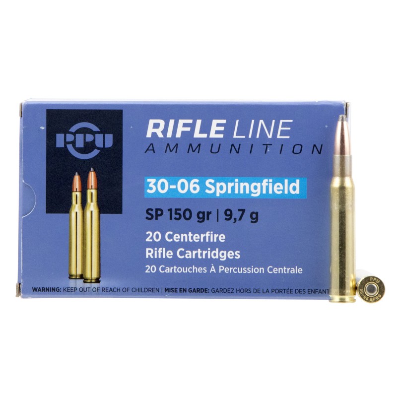 PPU PP30061 Standard Rifle  3006Springfield 150gr Soft Point 20 Per Box10 Case