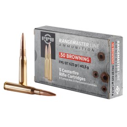 PPU PPRM50 Rangemaster  50BMG 625gr Full Metal Jacket 5 Per Box20 Case