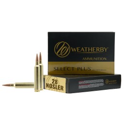 Weatherby F28NOS150SCO Select Plus  28Nosler 150gr Swift Scirocco 20 Per Box10 Case