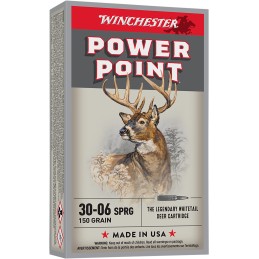 Winchester Ammo X30061 PowerPoint  3006Springfield 150gr 20 Per Box10 Case