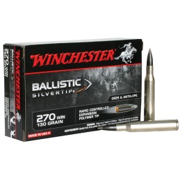 Winchester Ammo SBST270 Ballistic Silvertip  270Win 130gr Rapid Controlled Expansion Polymer Tip 20 Per Box10 Case