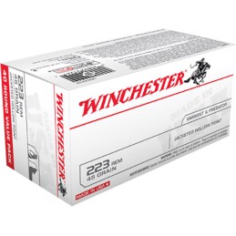 Winchester Ammo USA2232 USA  223Rem 45gr Jacketed Hollow Point 40 Per Box10 Case