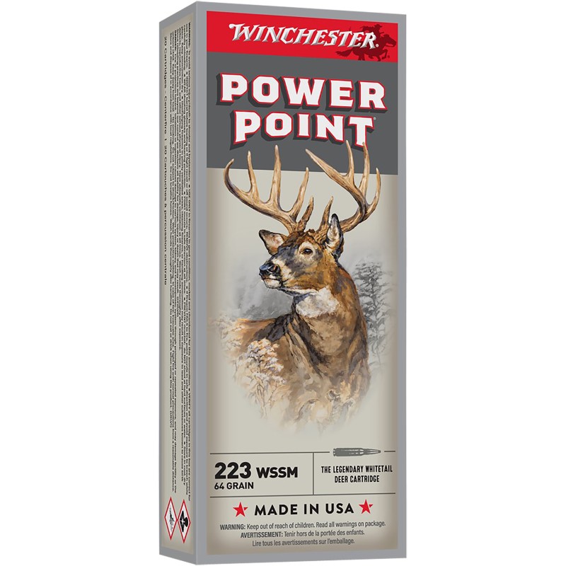 Winchester Ammo X223WSS1 PowerPoint  223WSSM 64gr 20 Per Box10 Case