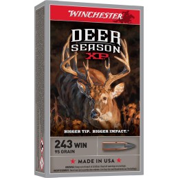 Winchester Ammo X243DS Deer Season XP 243Win 95gr Extreme Point 20 Per Box10 Case