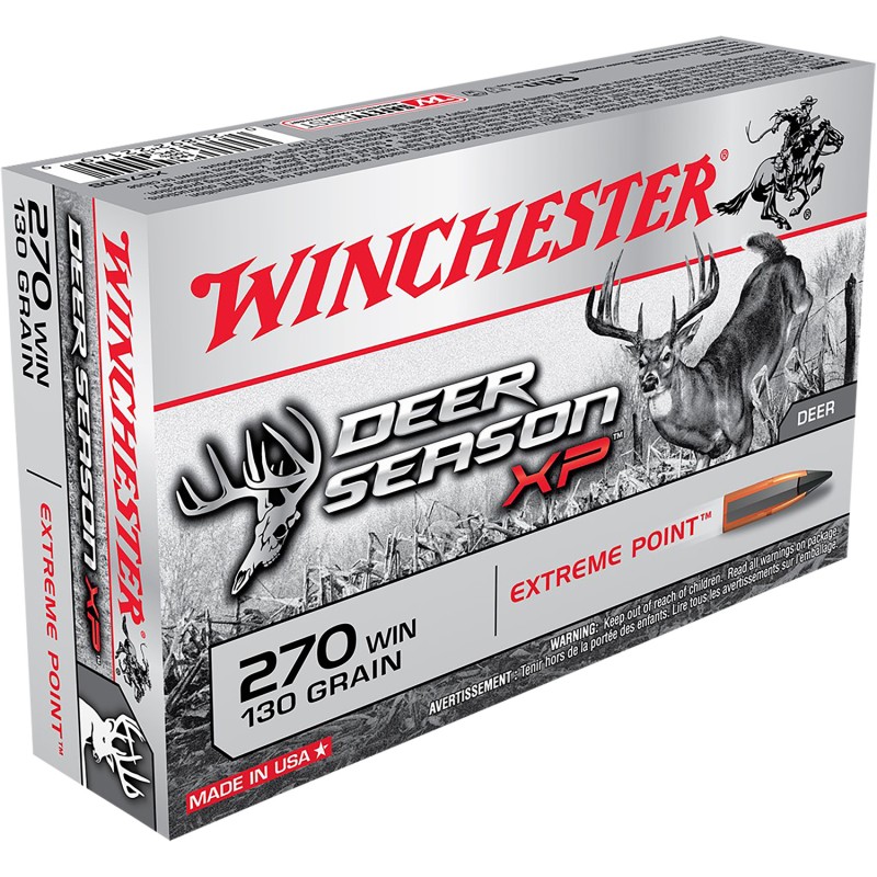 Winchester Ammo X270DS Deer Season XP 270Win 130gr Extreme Point 20 Per Box10 Case