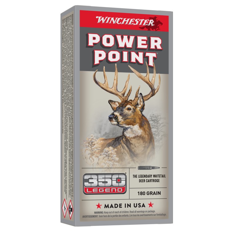 Winchester Ammo X3501 PowerPoint  350Legend 180gr 20 Per Box10 Case