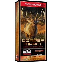 Winchester Ammo X68WCLF Copper Impact  6.8Western 162gr Copper Extreme Point Lead Free 20 Per Box10 Case