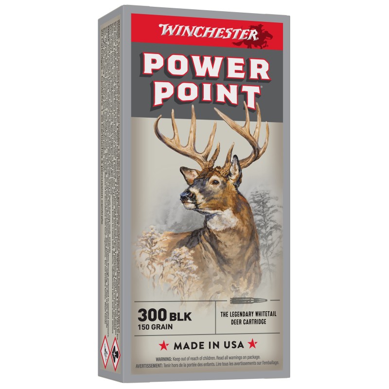 Winchester Ammo X300BLK PowerPoint  300Blackout 150gr 20 Per Box10 Case