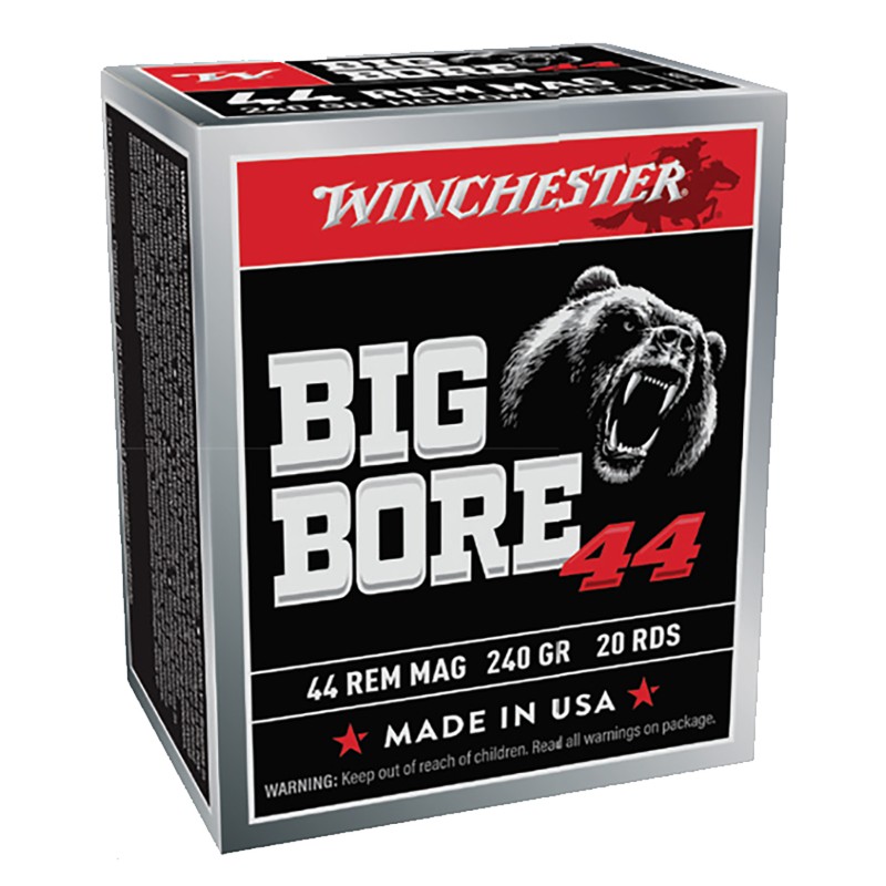 Winchester Ammo X44MBB Big Bore  44RemMag 240gr Semi Jacketed Hollow Point 20 Per Box10 Case