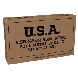 Winchester Ammo SGM193KW USA  5.56x45mmNATO 55gr Full Metal Jacket 20 Per Box50 Case