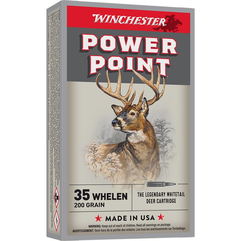 Winchester Ammo X35W PowerPoint  35Whelen 200gr 20 Per Box10 Case