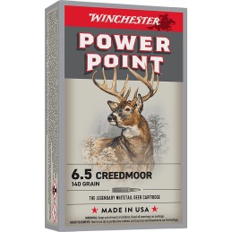 Winchester Ammo X652 PowerPoint  6.5Creedmoor 140gr 20 Per Box10 Case