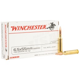 Winchester Ammo USA6555 USA Target 6.5x55Swedish 140gr Full Metal Jacket 20 Per Box10 Case