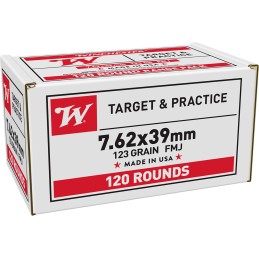 Winchester Ammo W76239120   7.62x39mm 123gr Full Metal Jacket 120 Per Box4 Case Bulk